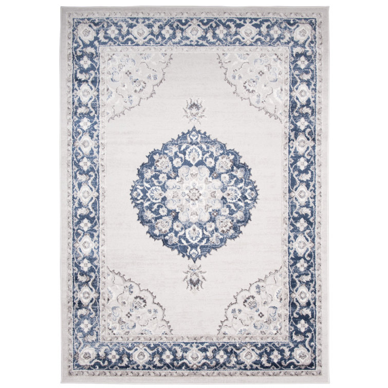 Latitude Vive Turrella Flatweave Grey/Blue Rug Wayfair.ie